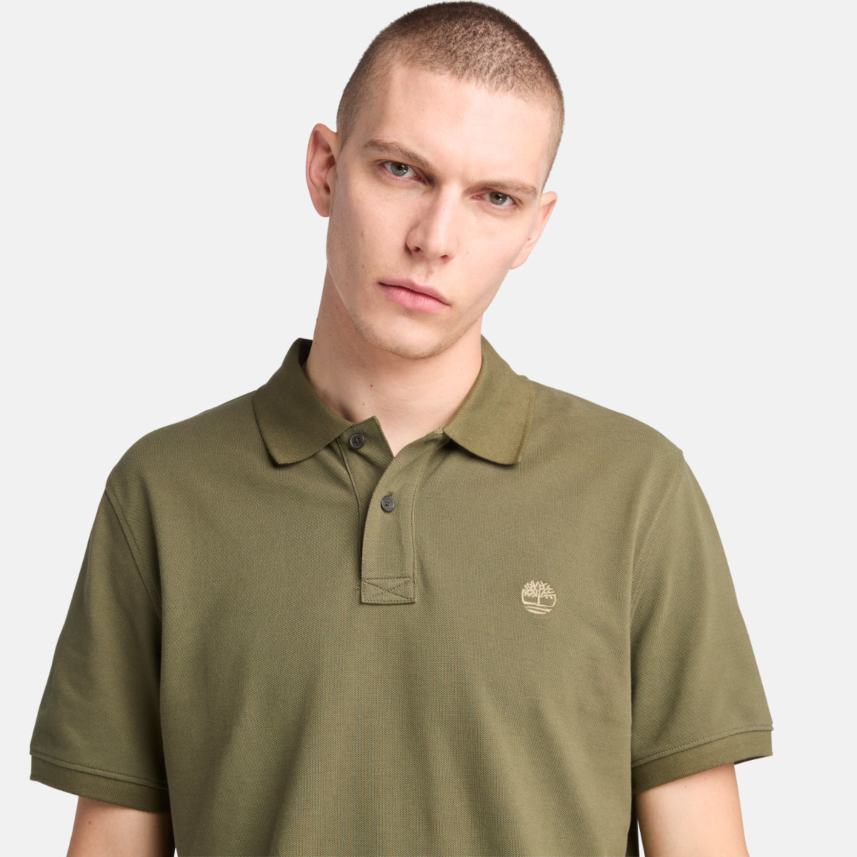 TIMBERLAND Men's Millers River Pique Polo (Regular Fit) Leaf Green - Image 3