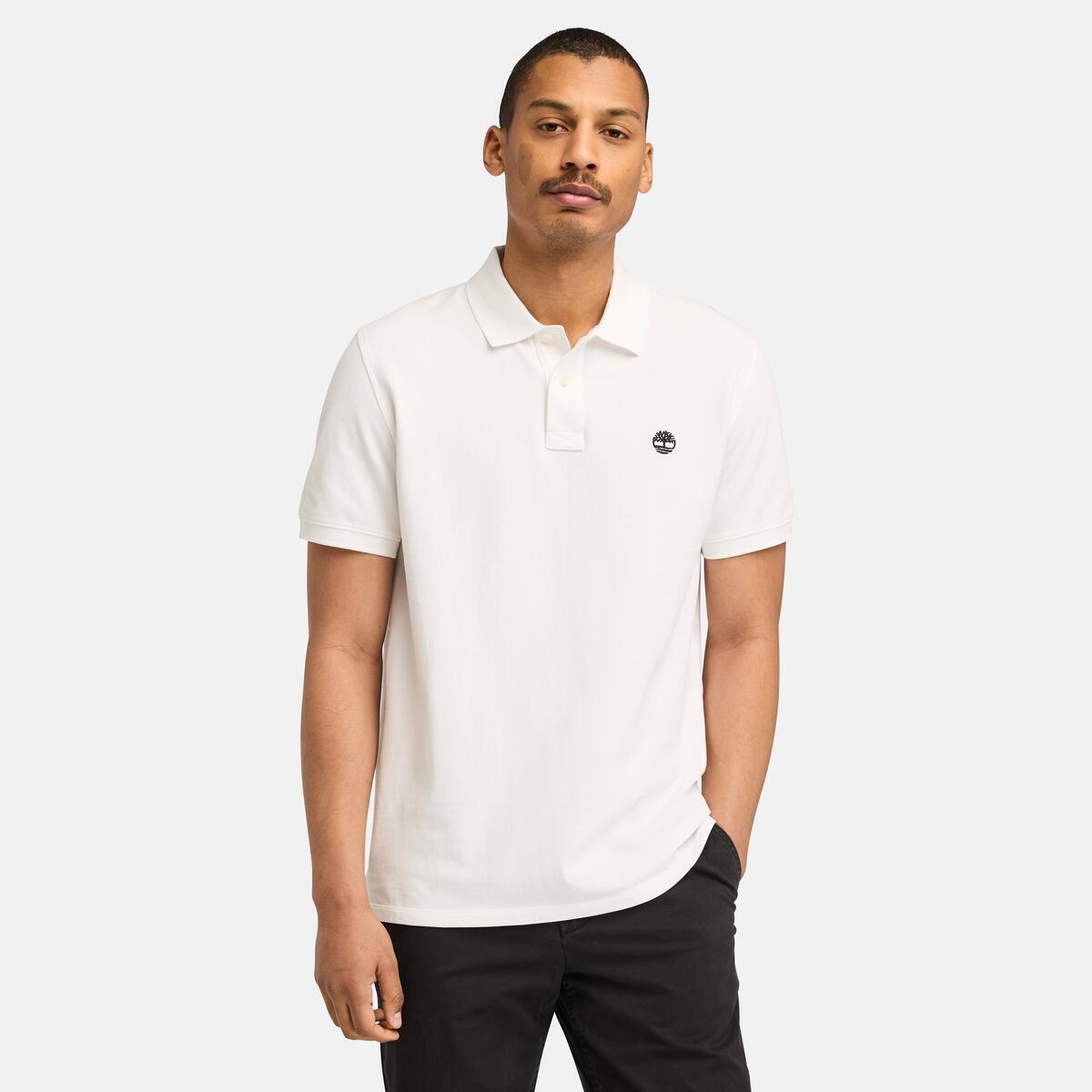 TIMBERLAND Men's Millers River Pique Polo White - Image 1