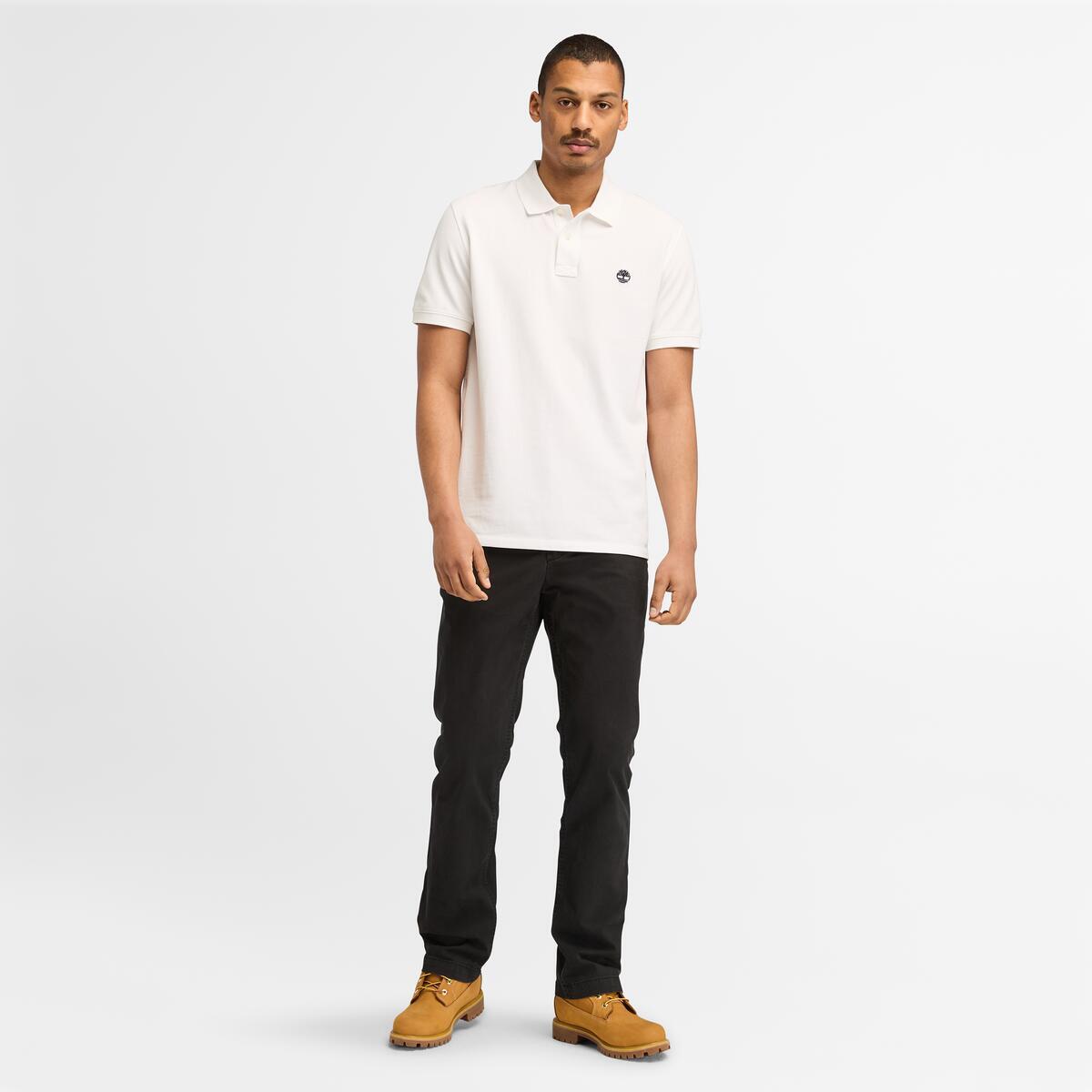 Buy Men's Millers River Pique Polo in White - Online at TIMBERLAND