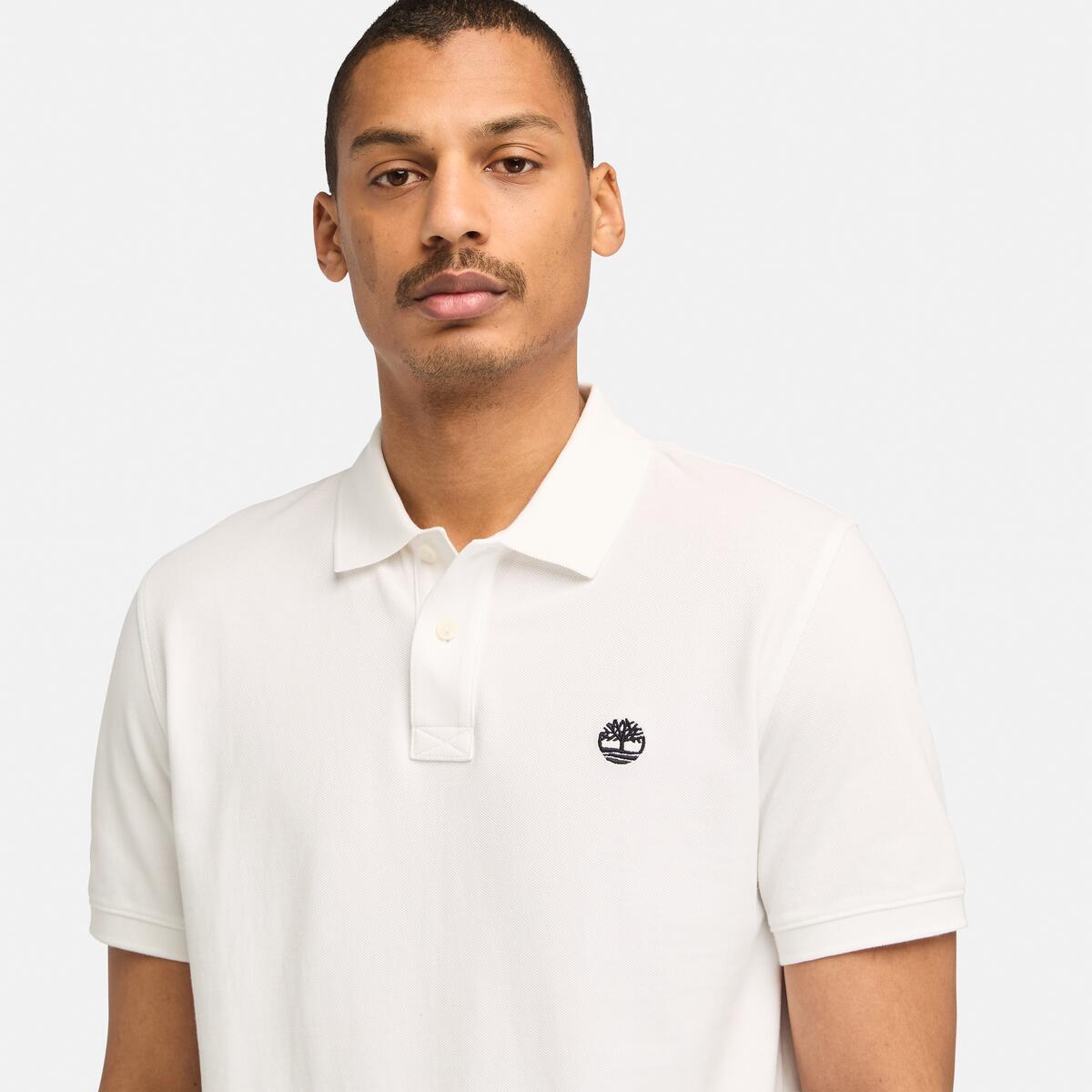 TIMBERLAND Men's Millers River Pique Polo White - Image 3