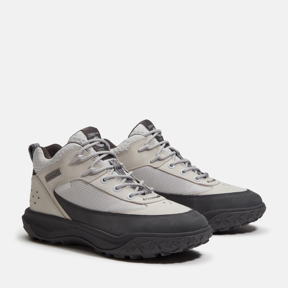 TIMBERLAND Men's Motion 7 Waterproof Mid Light Grey Nubuck - Image 2