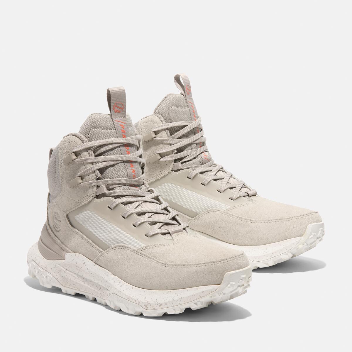 TIMBERLAND Men's Motion Access Waterproof Mid White Suede - Image 2