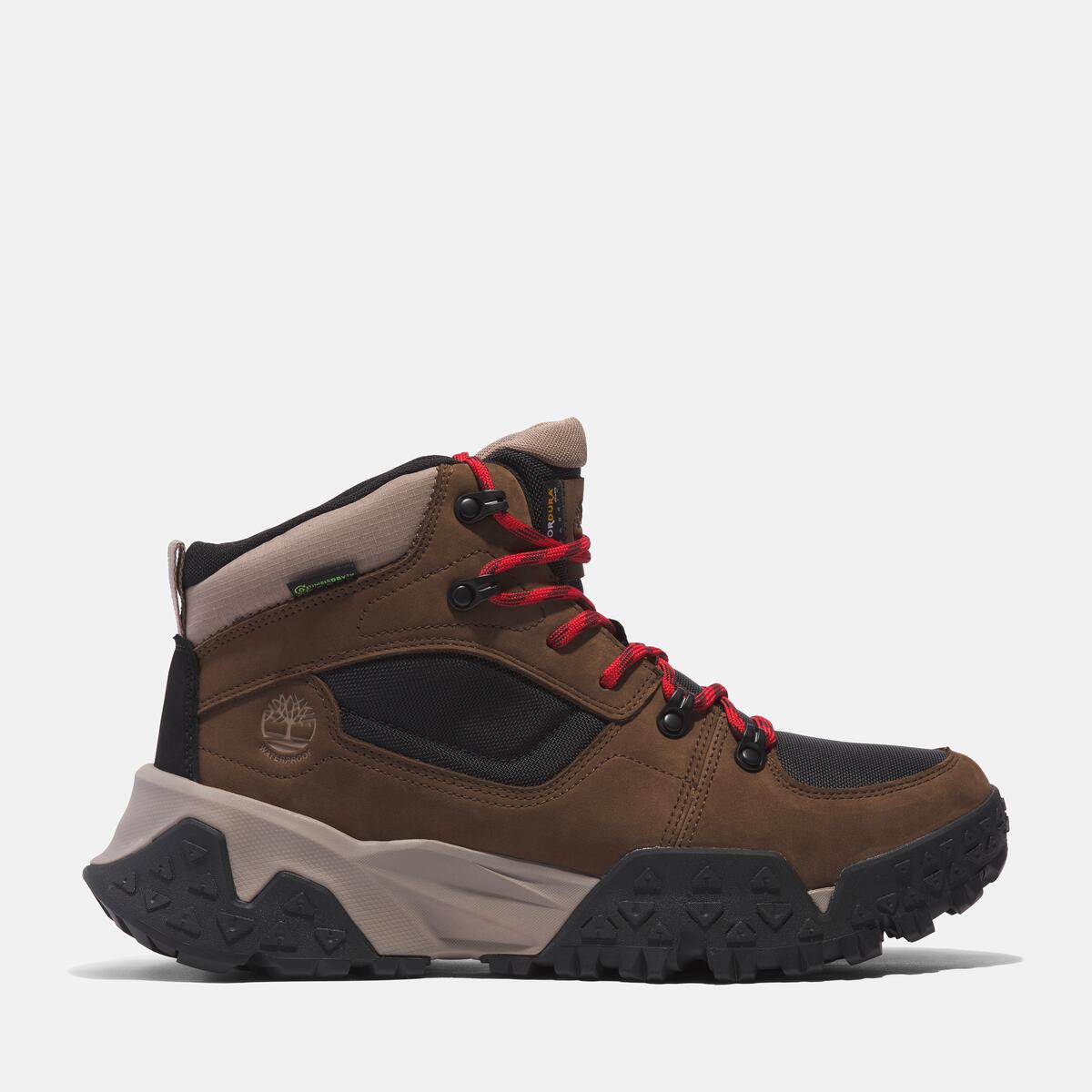 TIMBERLAND Men's Motion Scramble Waterproof Boot Dark Brown Nubuck - Image 1