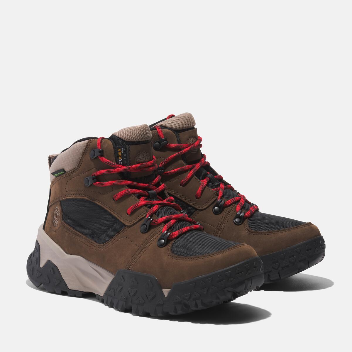 TIMBERLAND Men's Motion Scramble Waterproof Boot Dark Brown Nubuck - Image 2