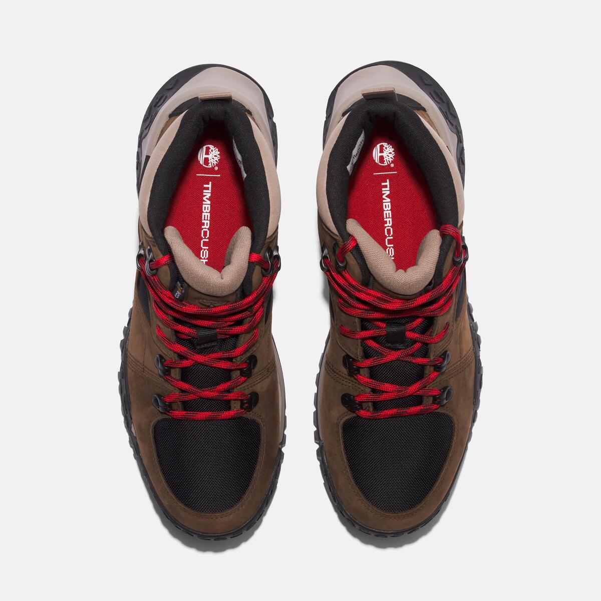 TIMBERLAND Men's Motion Scramble Waterproof Boot Dark Brown Nubuck - Image 3