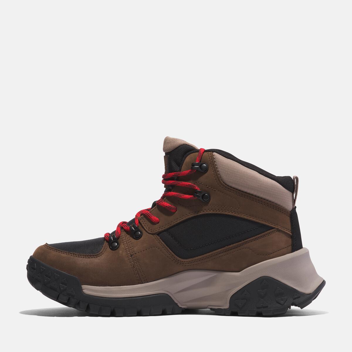 TIMBERLAND Men's Motion Scramble Waterproof Boot Dark Brown Nubuck - Image 5