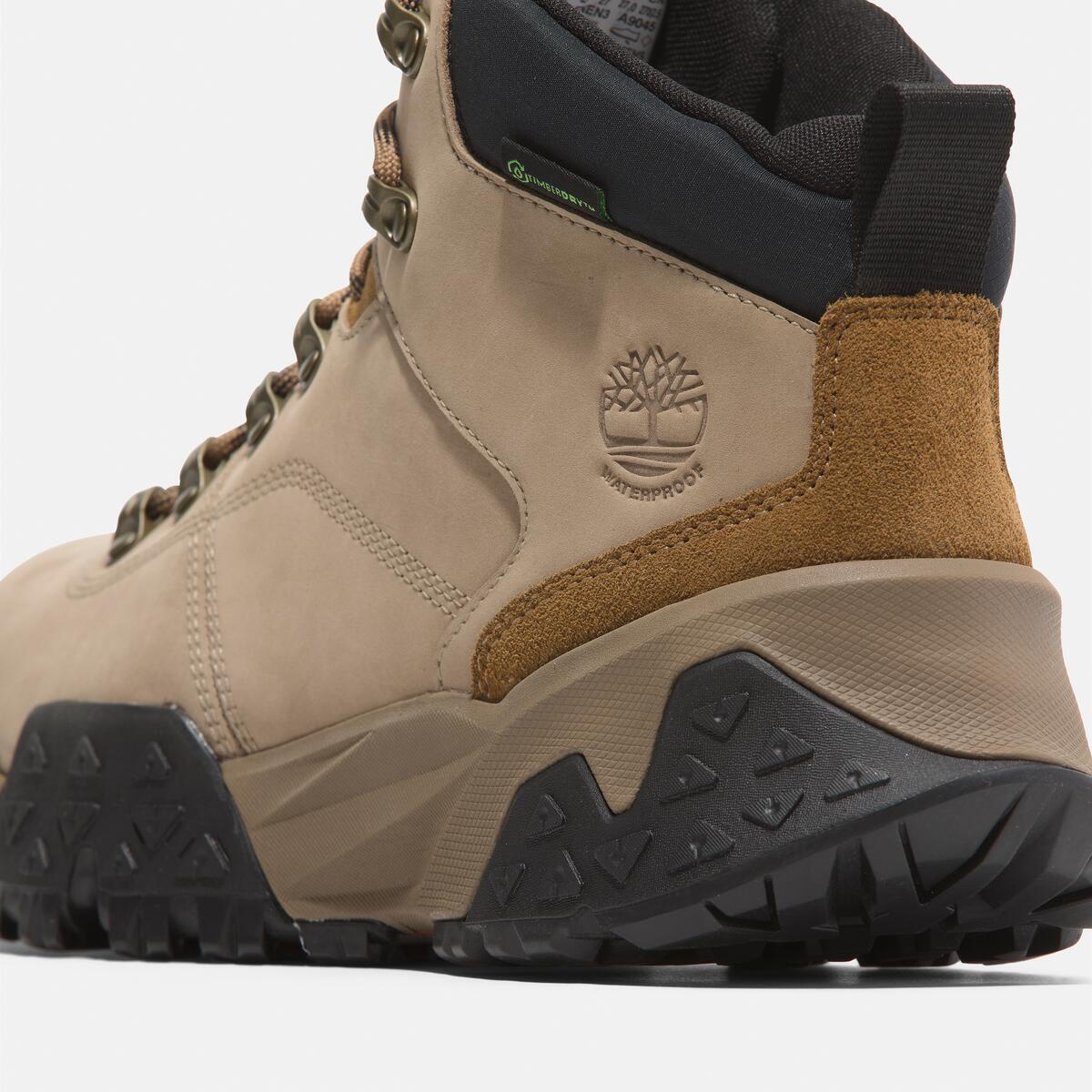 TIMBERLAND Men's Motion Scramble Waterproof Boot Medium Beige Nubuck - Image 7