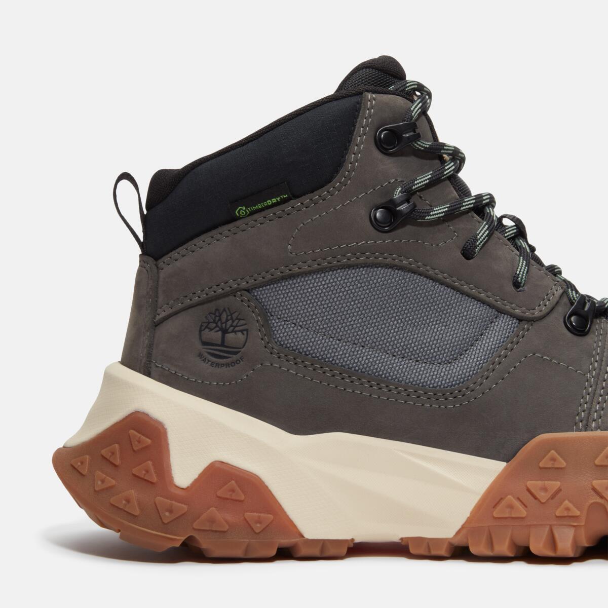 TIMBERLAND Men's Motion Scramble Waterproof Boot Medium Grey Nubuck - Image 7