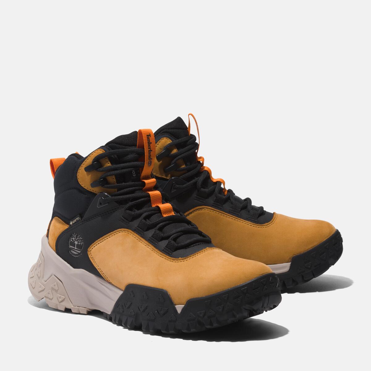 TIMBERLAND Men's Motion Scramble Waterproof Hiker Mid with GORE-TEX Wheat Nubuck - Image 4