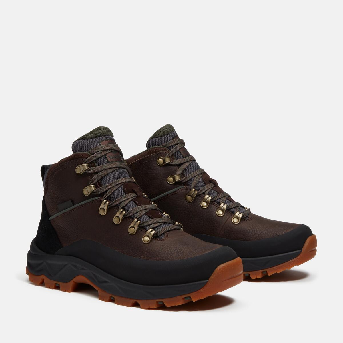 TIMBERLAND Mens Mt. Maddsen 2.0 Waterproof Mid Dark Brown Full Grain - Image 2