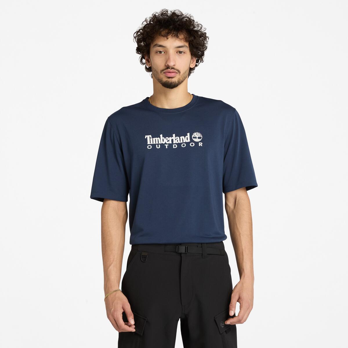 TIMBERLAND Men's Outdoor Graphic Tee Peacoat - Image 1