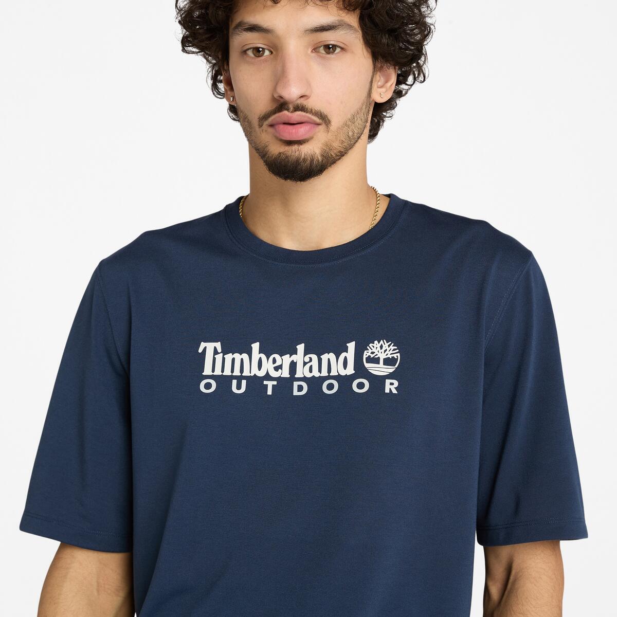 TIMBERLAND Men's Outdoor Graphic Tee Peacoat - Image 3