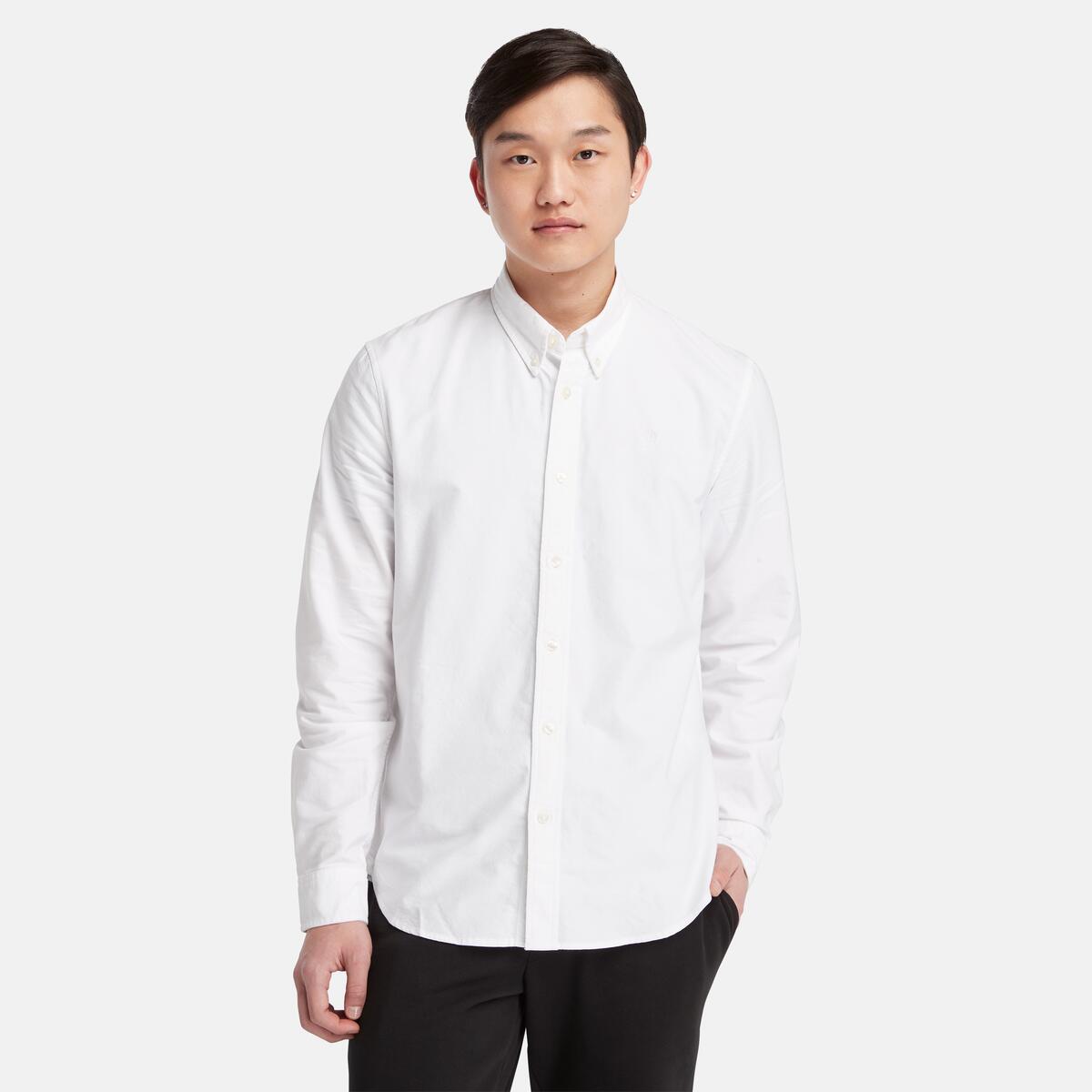 TIMBERLAND Men's Oxford Shirt White YD - Image 1