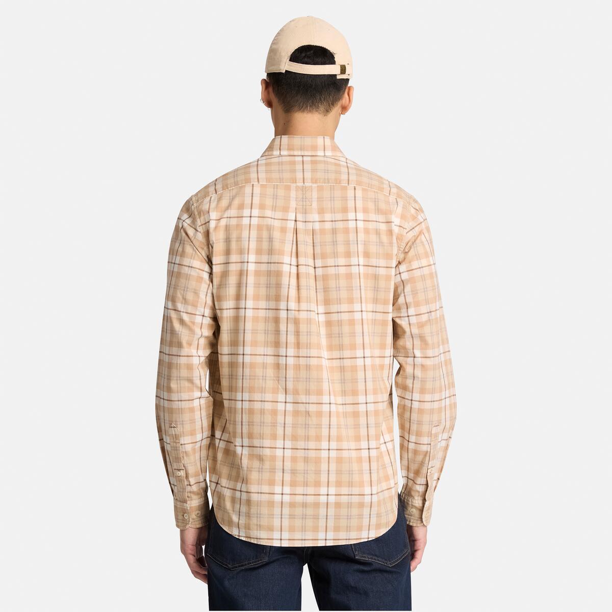 TIMBERLAND Men's Poplin Check Shirt Tannin - Image 3