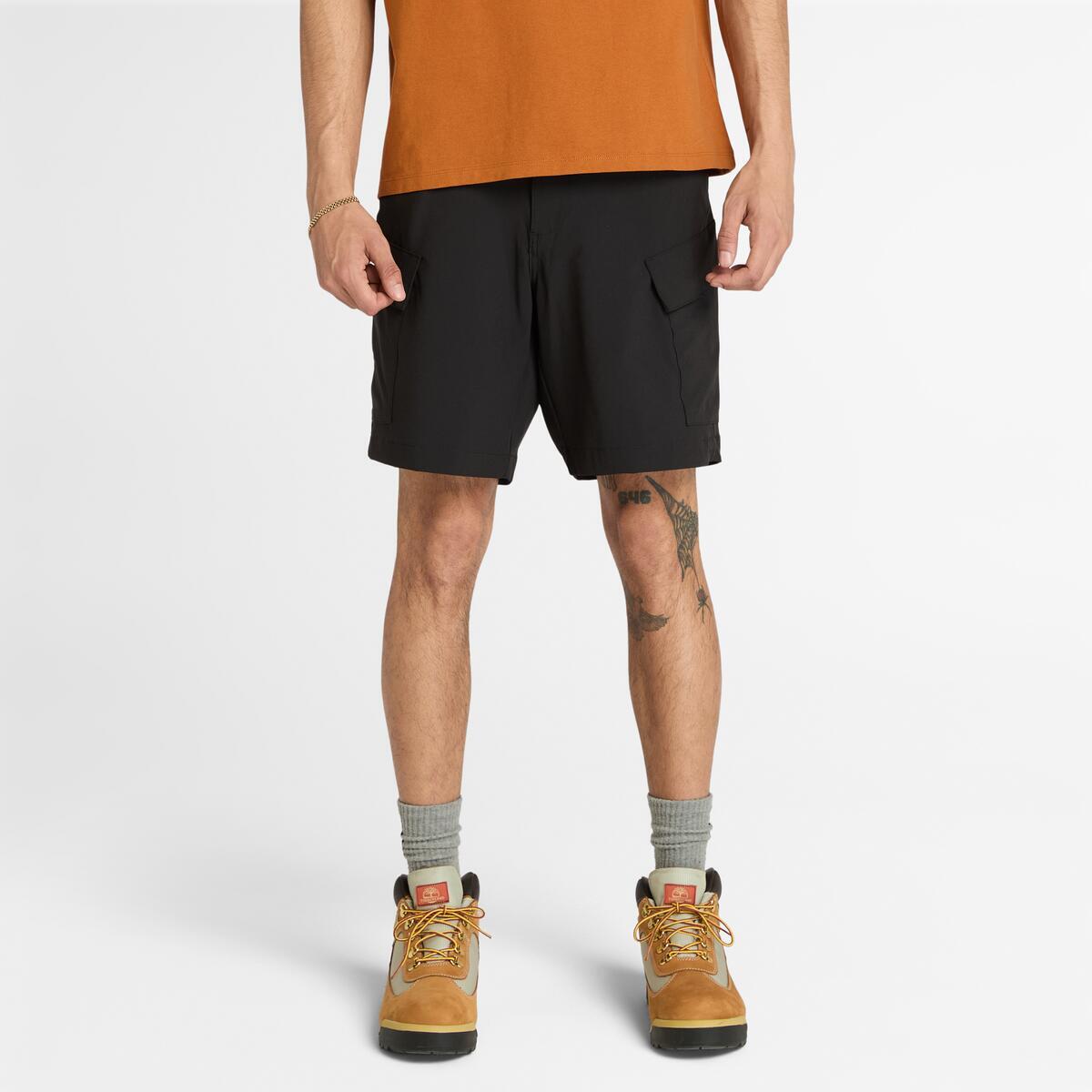 TIMBERLAND Men's Quick-Dry Cargo Shorts Black - Image 1
