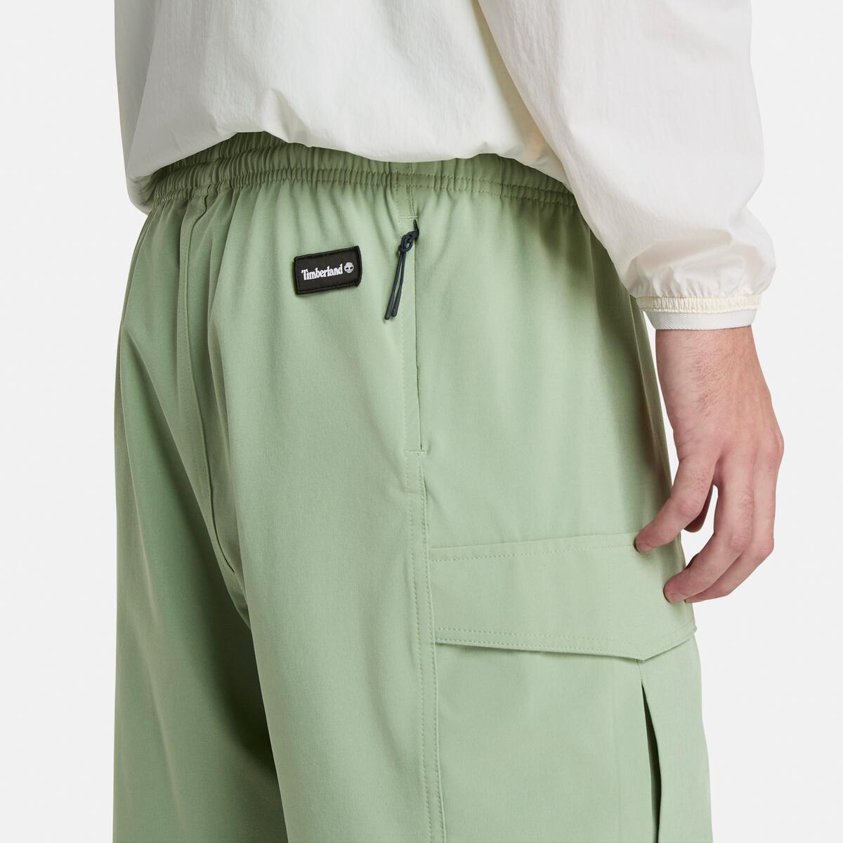 TIMBERLAND Men's Quick-Dry Cargo Shorts Green Bay - Image 3