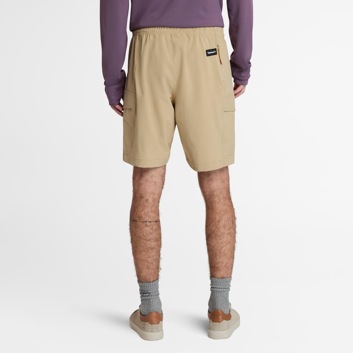 TIMBERLAND Men's Quick-Dry Cargo Shorts Lemon Pepper - Image 3