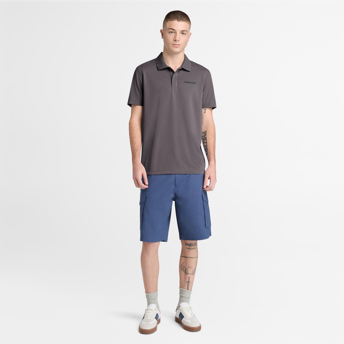 TIMBERLAND Men's Quick-Dry Polo Blackened Pearl - Image 2
