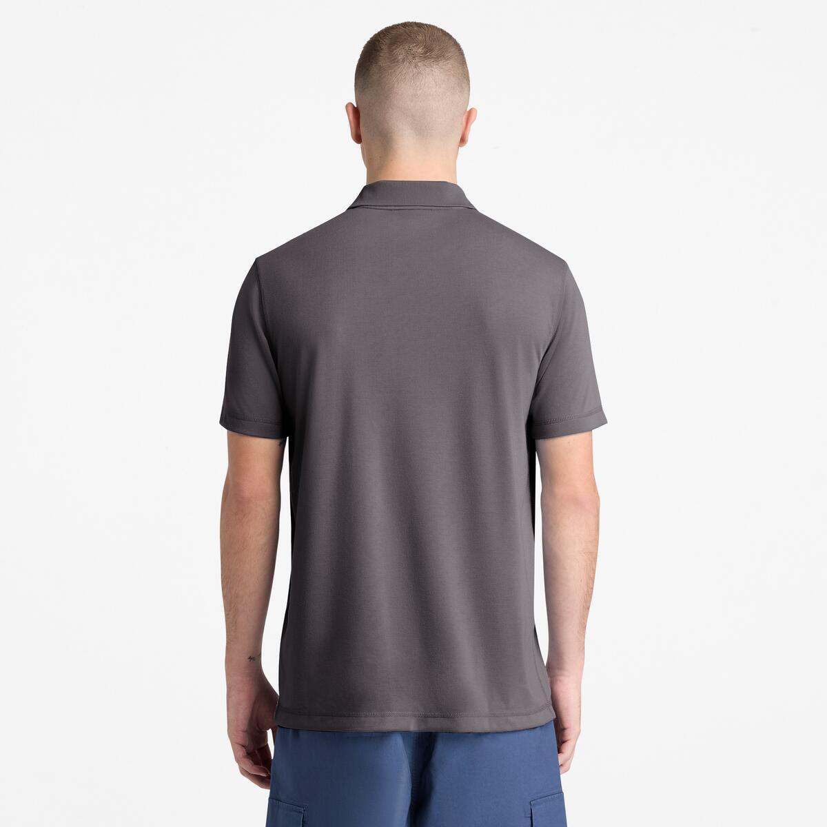 TIMBERLAND Men's Quick-Dry Polo Blackened Pearl - Image 4