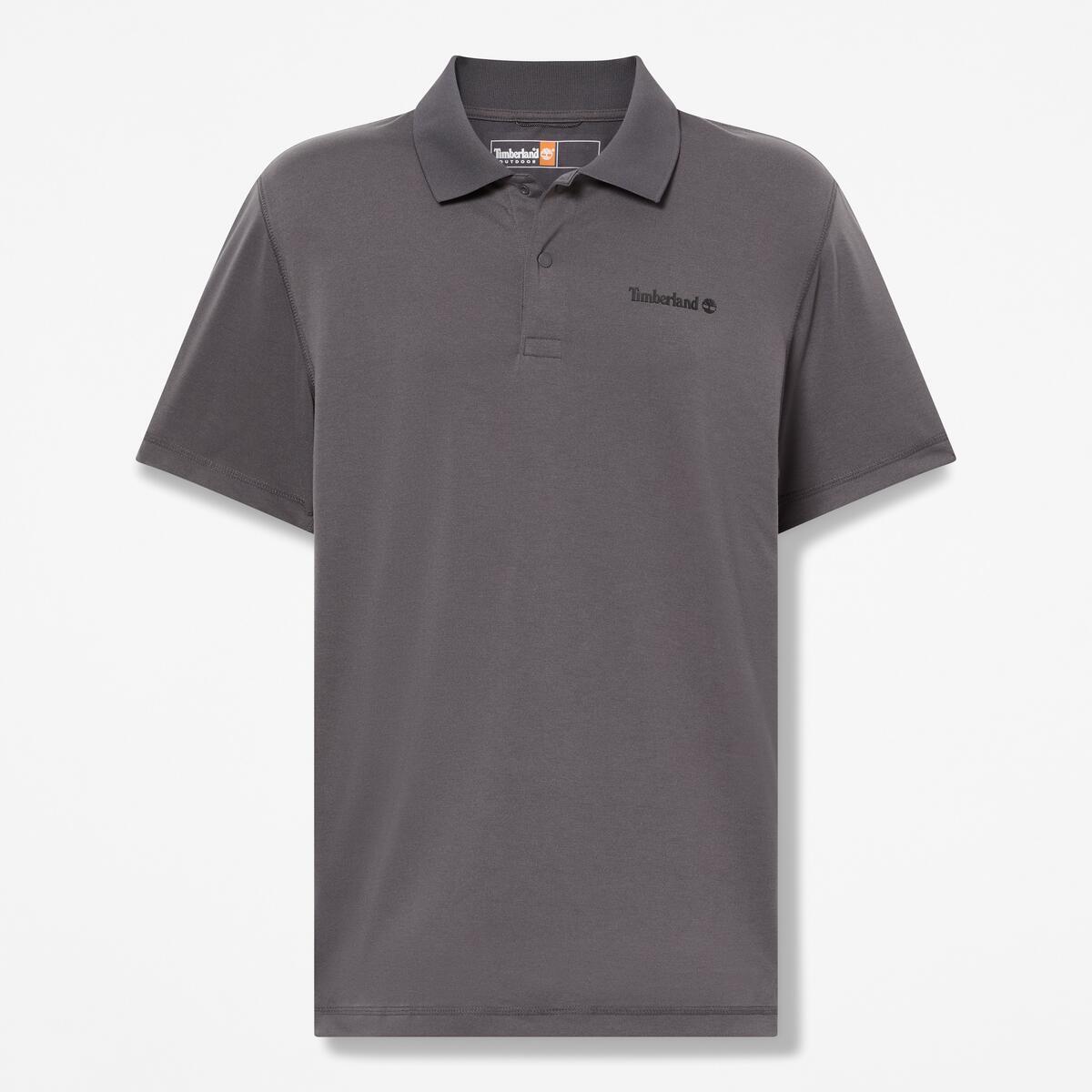 TIMBERLAND Men's Quick-Dry Polo Blackened Pearl - Image 5