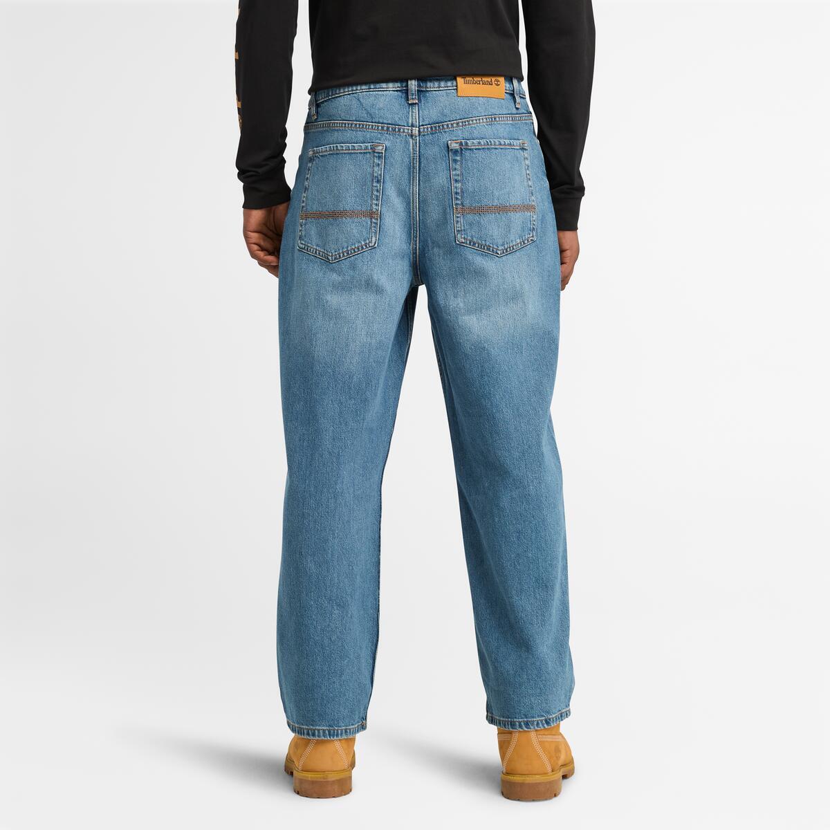 TIMBERLAND Men's Refibra Relaxed Denim Pant Original Indigo - Image 4