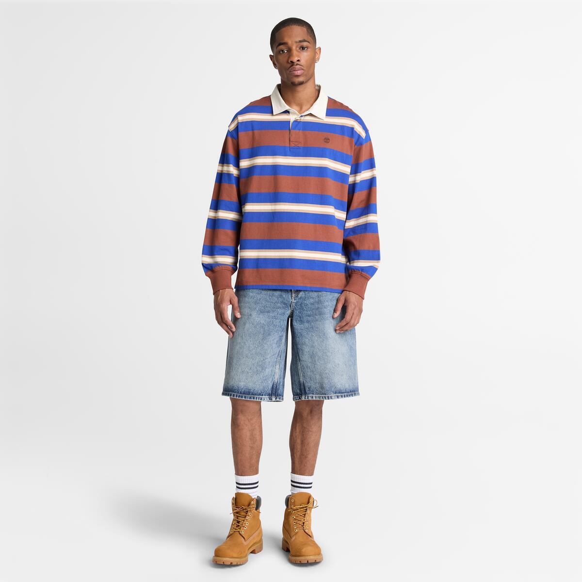 TIMBERLAND Men's Rugby Long Sleeve Polo Brownout YD - Image 2