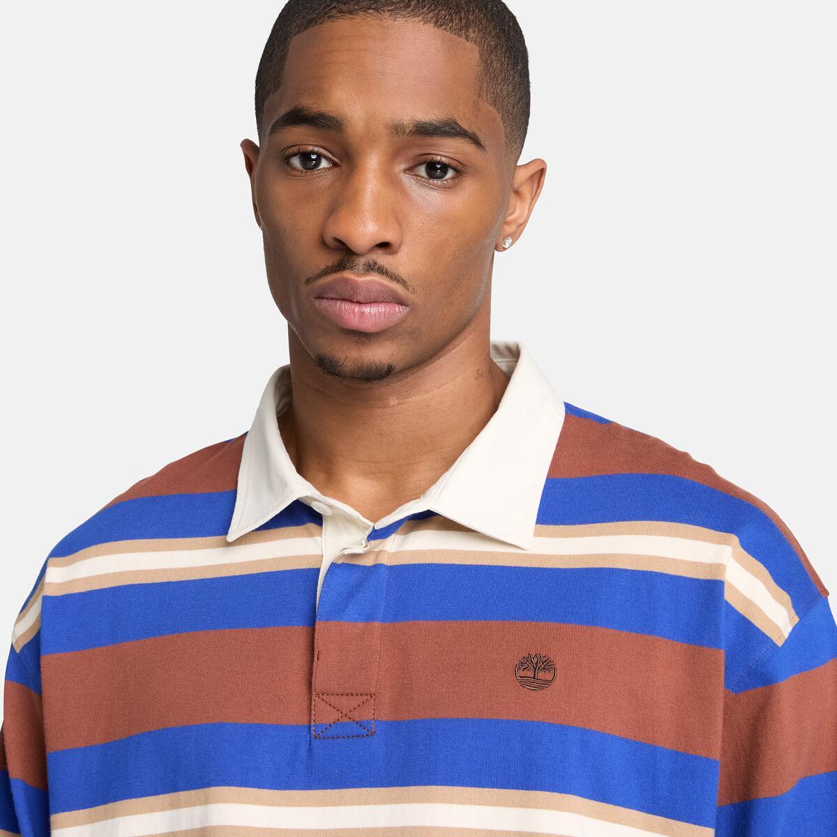 TIMBERLAND Men's Rugby Long Sleeve Polo Brownout YD - Image 3