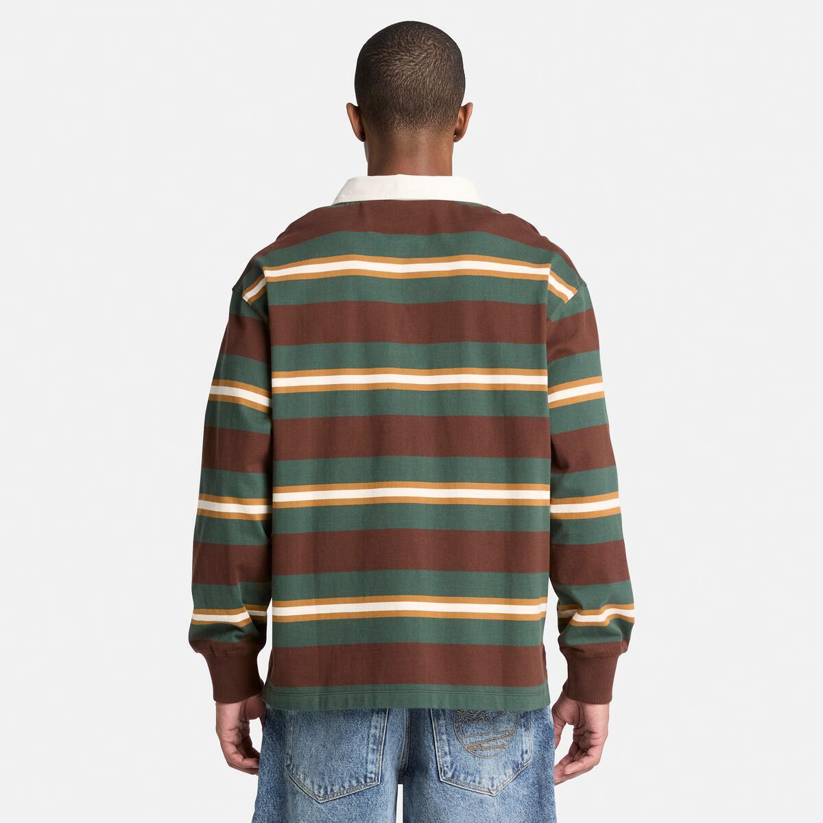 TIMBERLAND Men's Rugby Long Sleeve Polo Chicory Coffee YD - Image 3