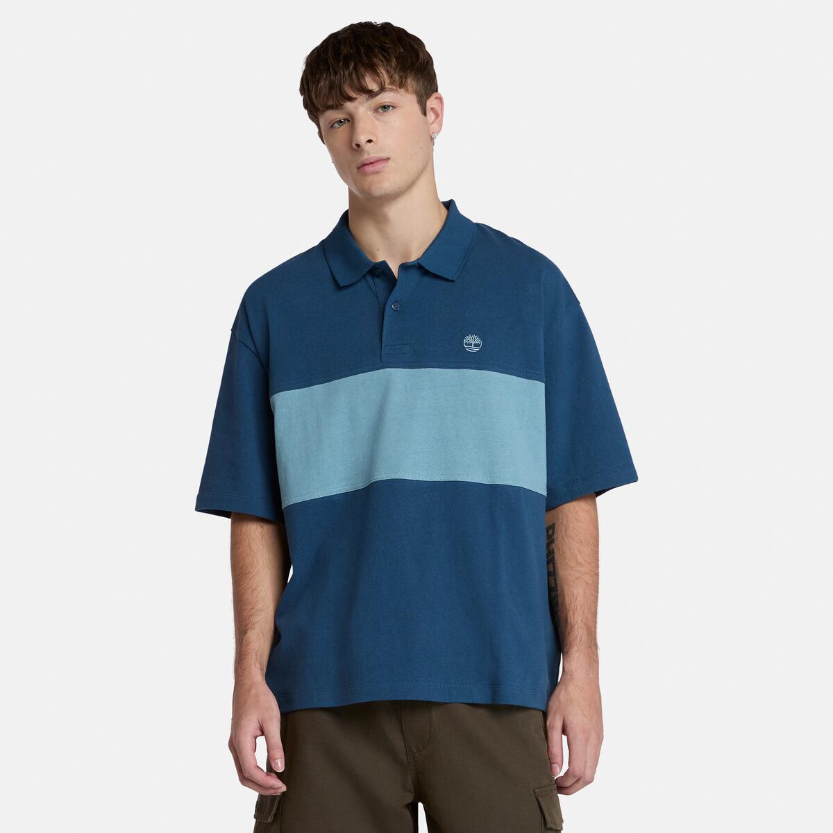 TIMBERLAND Men's Rugby Polo Dark Denim - Image 1