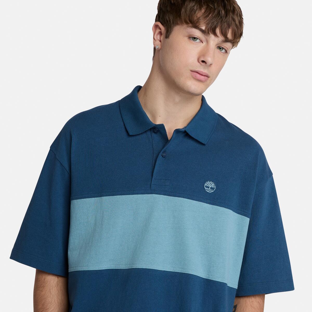 TIMBERLAND Men's Rugby Polo Dark Denim - Image 3