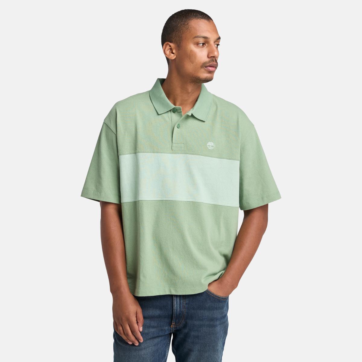 TIMBERLAND Men's Rugby Polo Green Bay - Image 1
