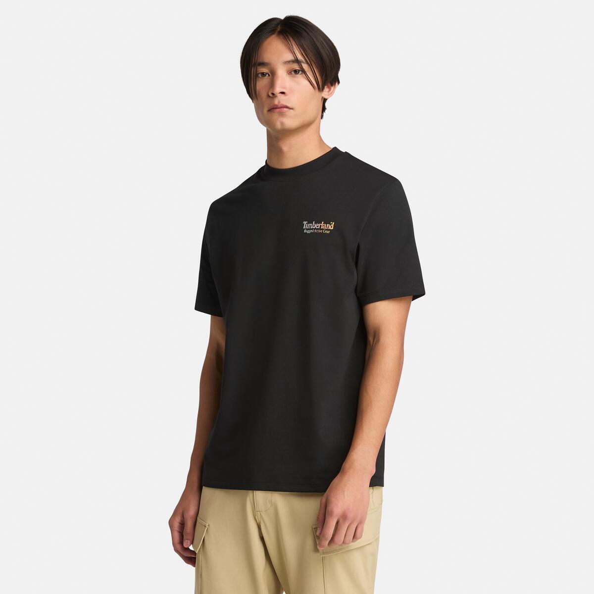 TIMBERLAND Men's Rugged Active Gear Tee Black - Image 1