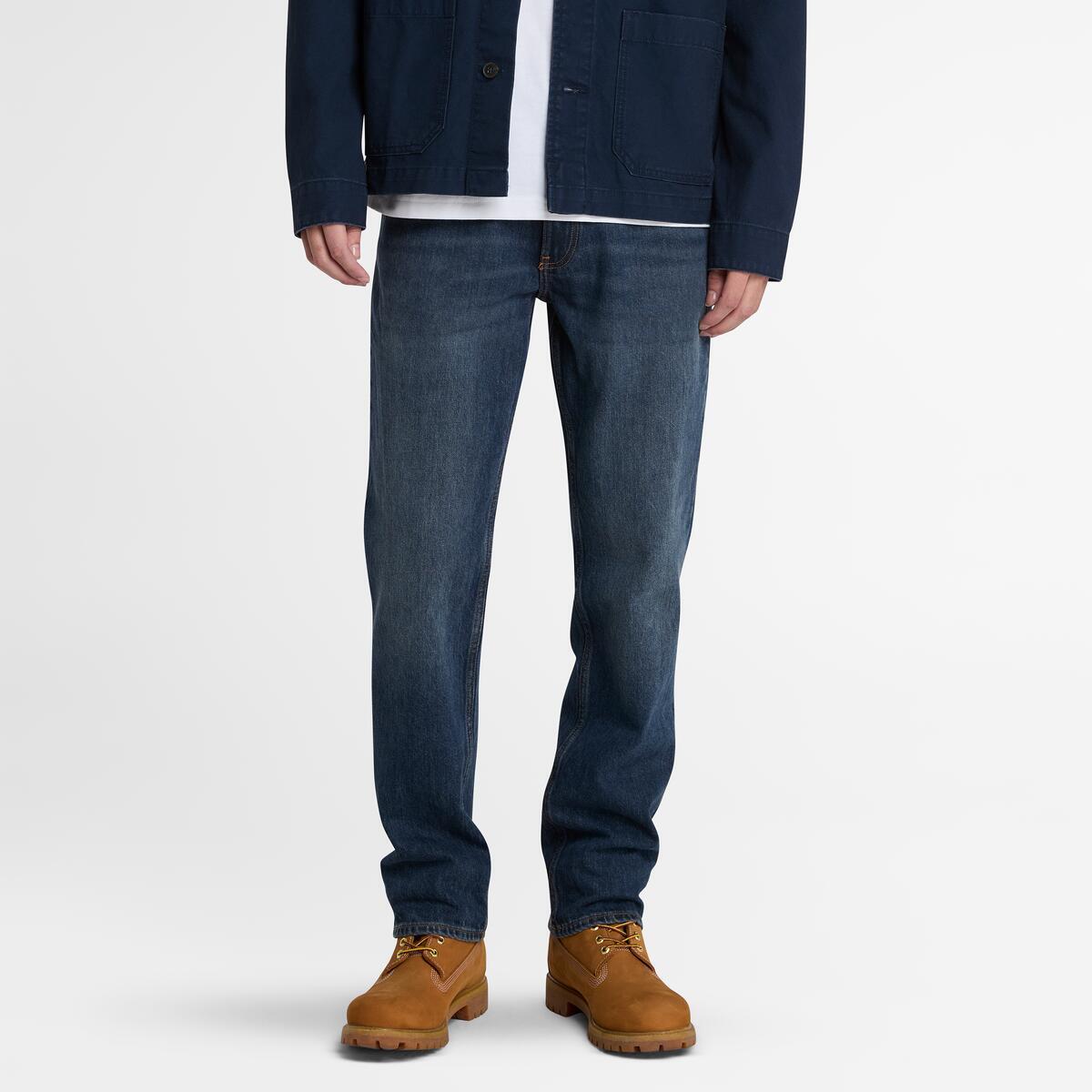 TIMBERLAND Men's Sandown Straight Denim Jeans Mid Indigo - Image 1
