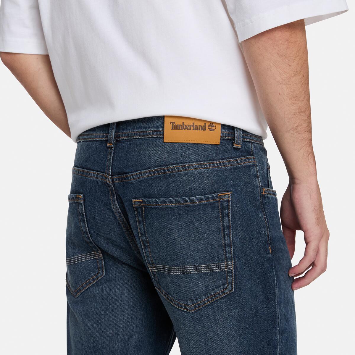 TIMBERLAND Men's Sandown Straight Denim Jeans Mid Indigo - Image 3