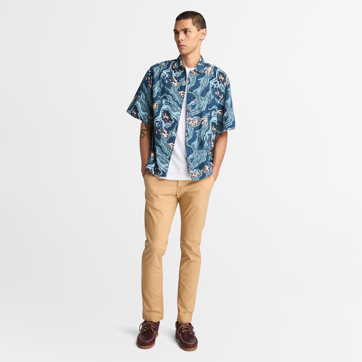 TIMBERLAND Men's Seersucker Shirt Coastal Multicolor - Image 2