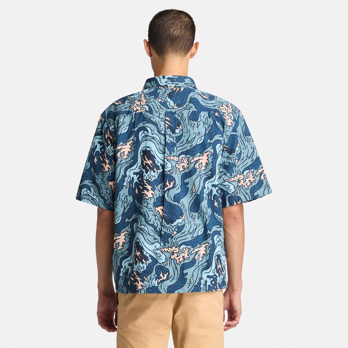 TIMBERLAND Men's Seersucker Shirt Coastal Multicolor - Image 4