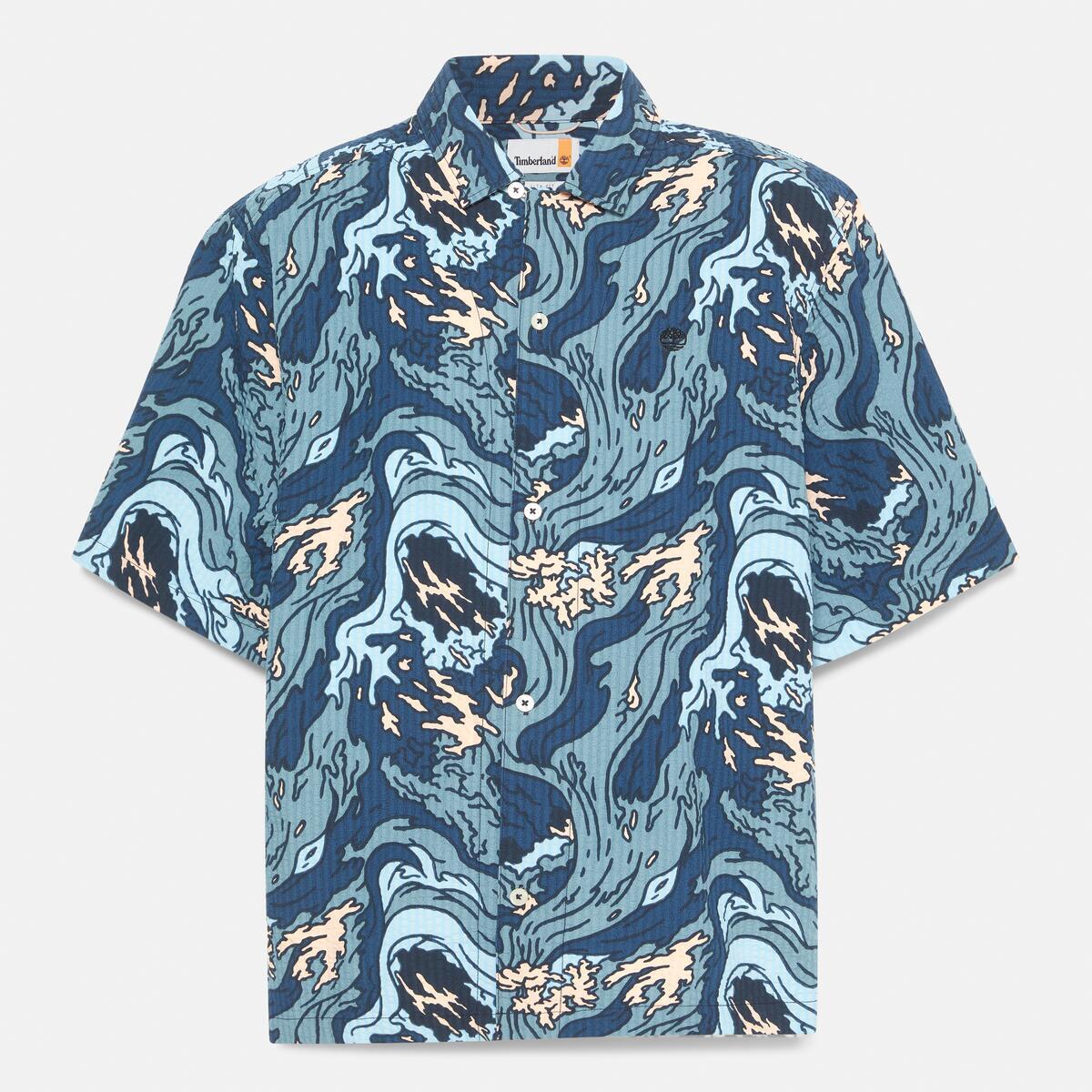 TIMBERLAND Men's Seersucker Shirt Coastal Multicolor - Image 5