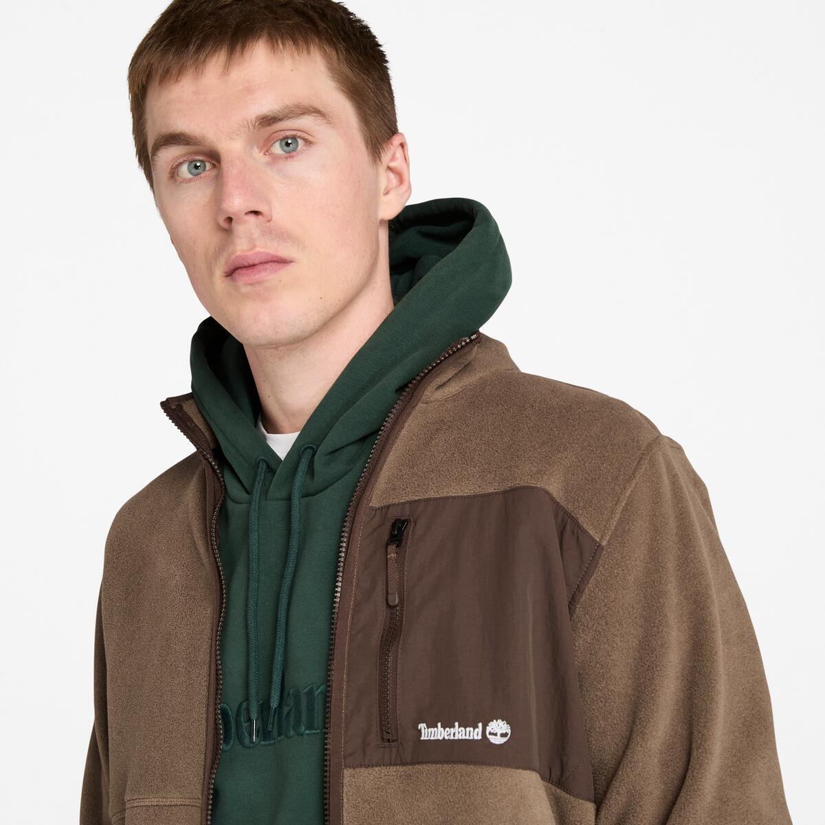 TIMBERLAND Men's Sherburne Polartec Fleece Jacket Chocolate Chip - Image 3