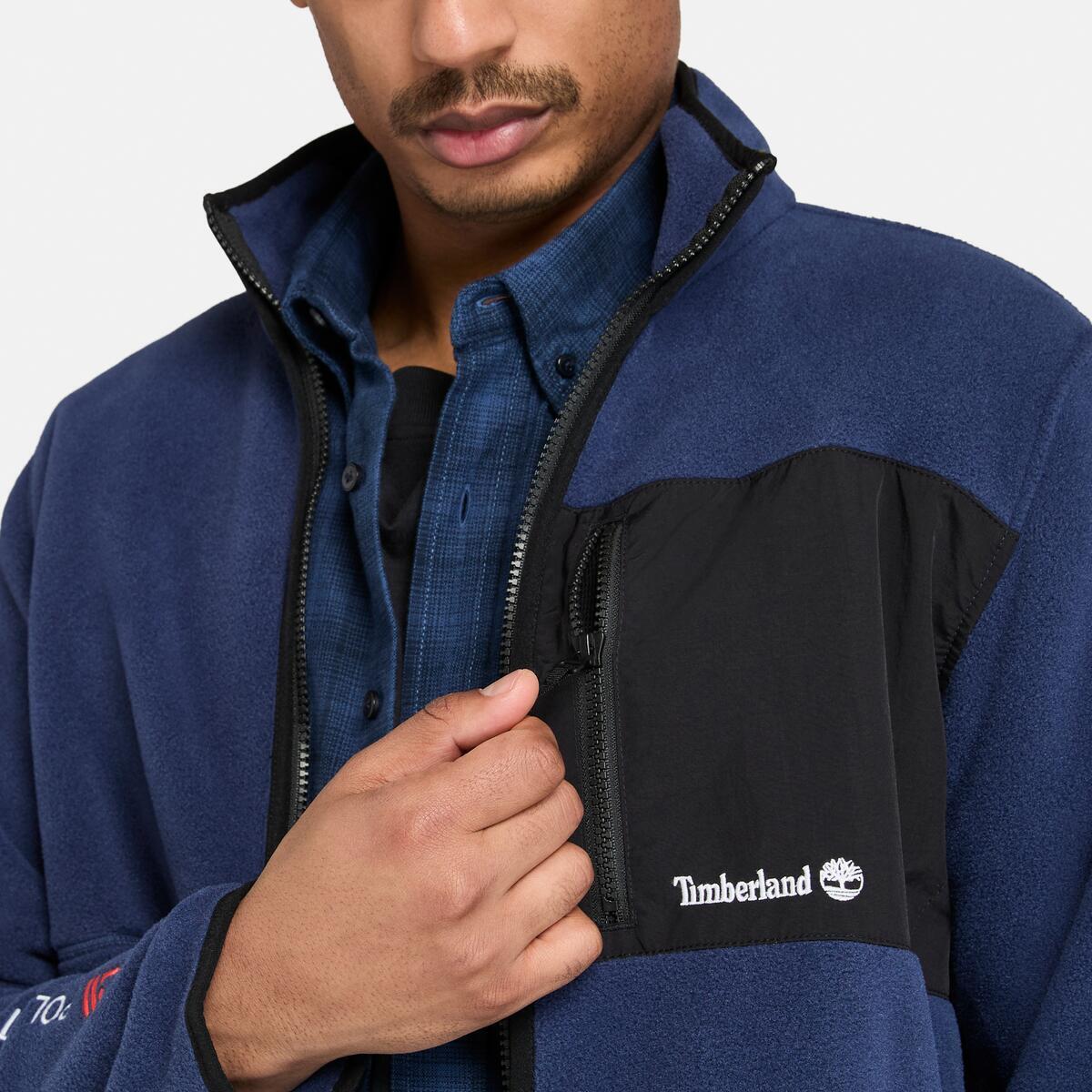 TIMBERLAND Men's Sherburne Polartec Fleece Jacket Peacoat - Image 3