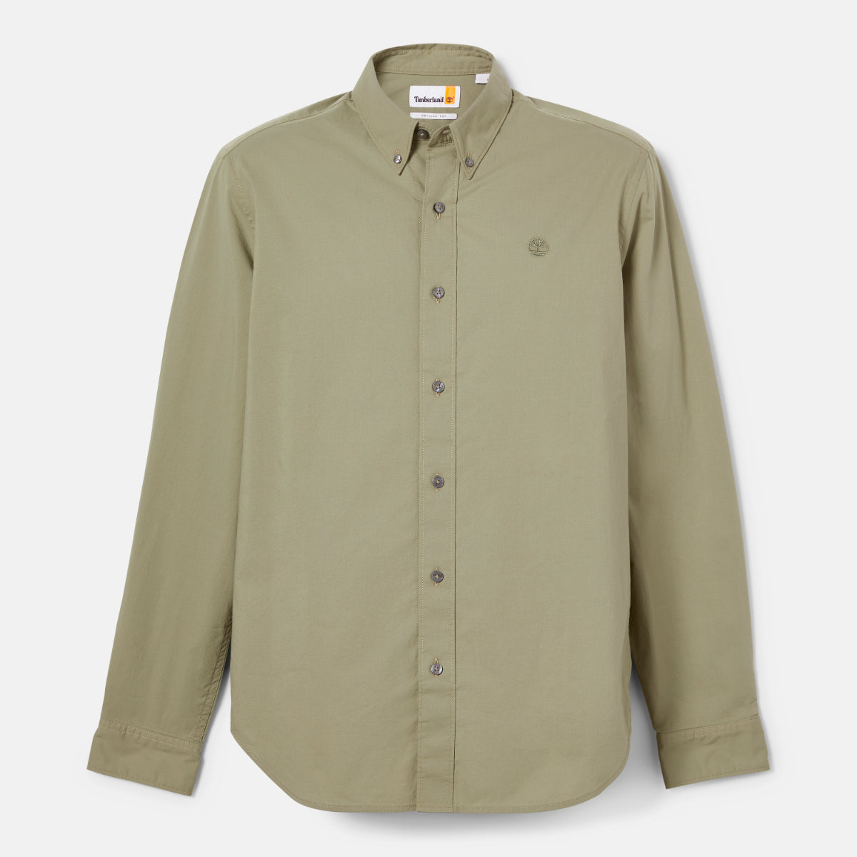 TIMBERLAND Men's Solid Poplin Shirt Cassel Earth - Image 5