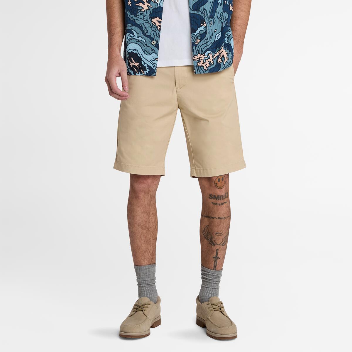 TIMBERLAND Men's Squam Lake Stretch Chino Short (10in) Safari - Image 1