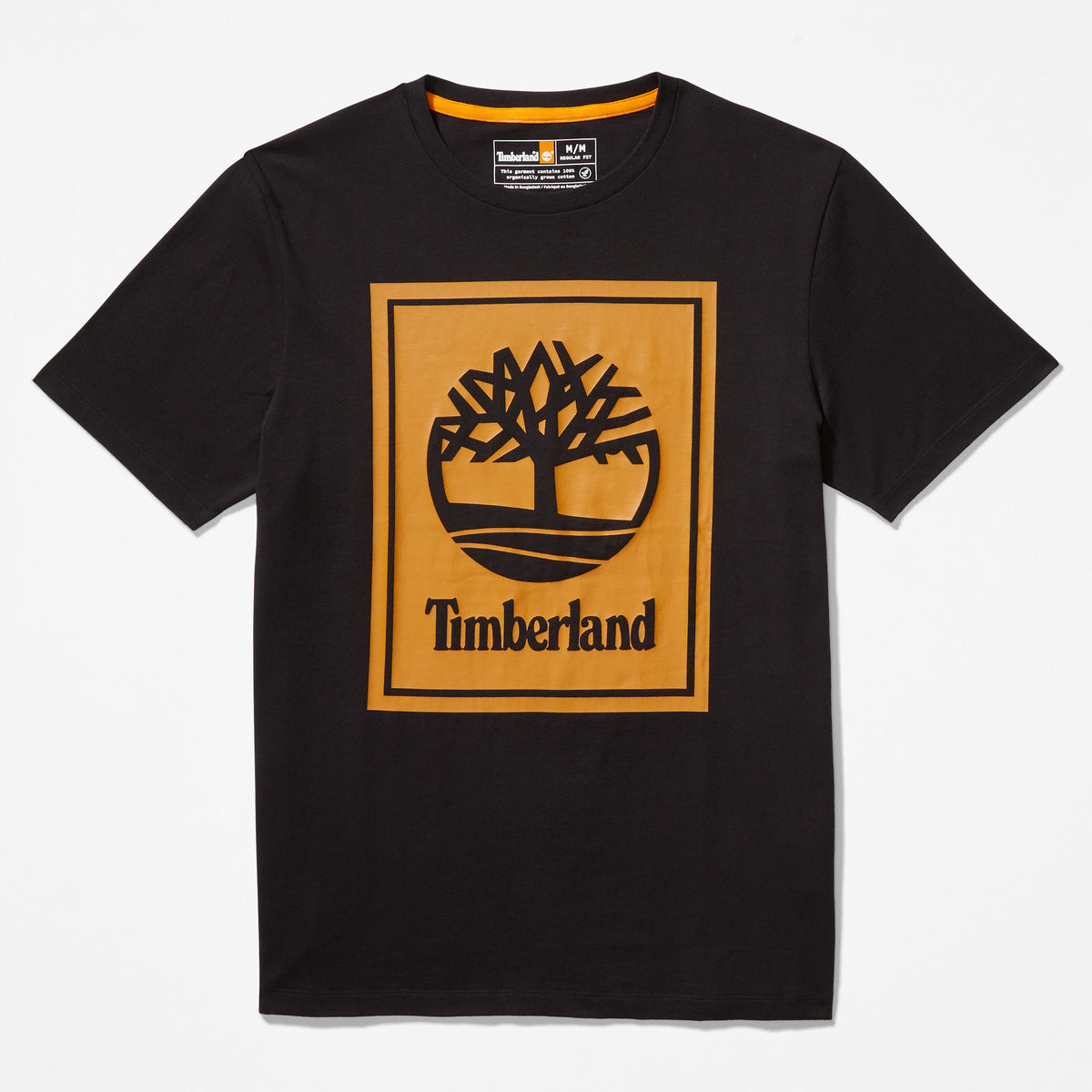 TIMBERLAND Men's Stack Logo Tee Black Wheat Boot - Image 4