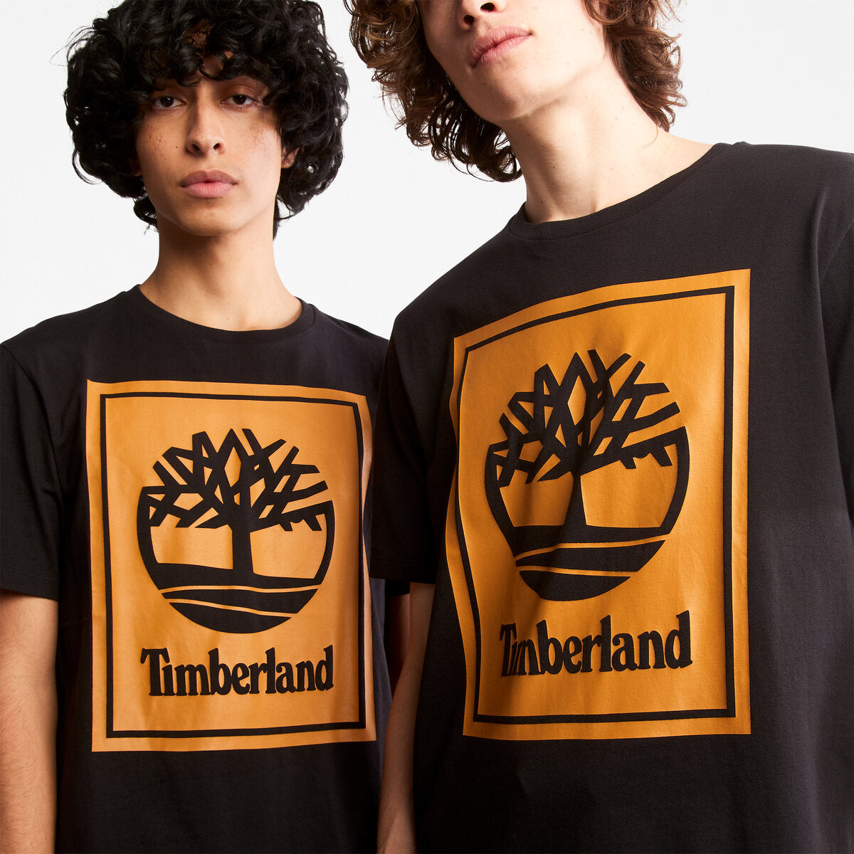 TIMBERLAND Men's Stack Logo Tee Black Wheat Boot - Image 6