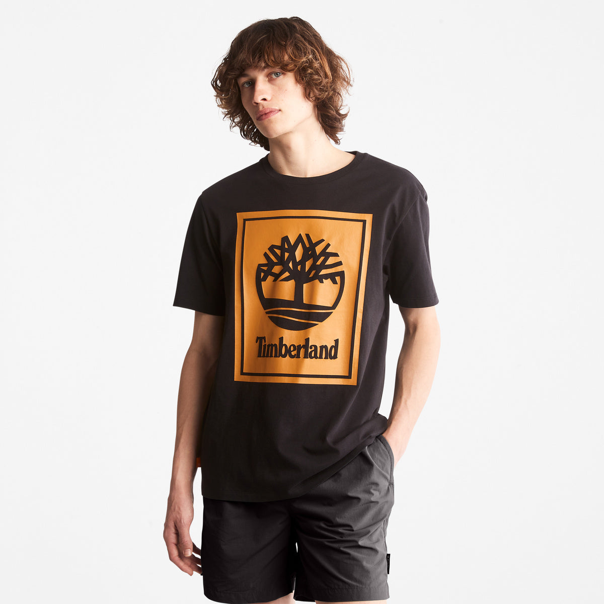 TIMBERLAND Men's Stack Logo Tee Black Wheat Boot - Image 10