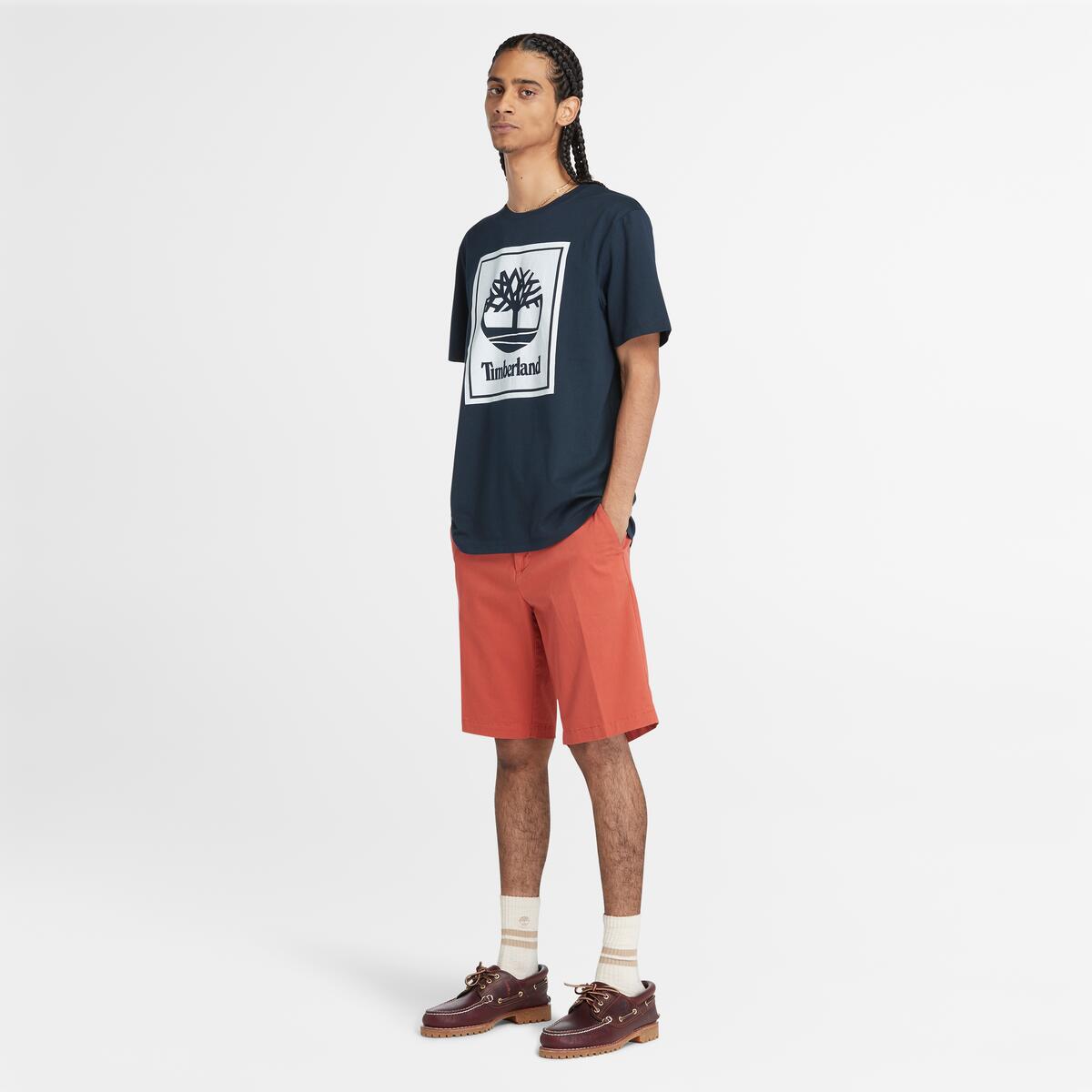 TIMBERLAND Men's Stack Tee Dark Sapphire - Image 2
