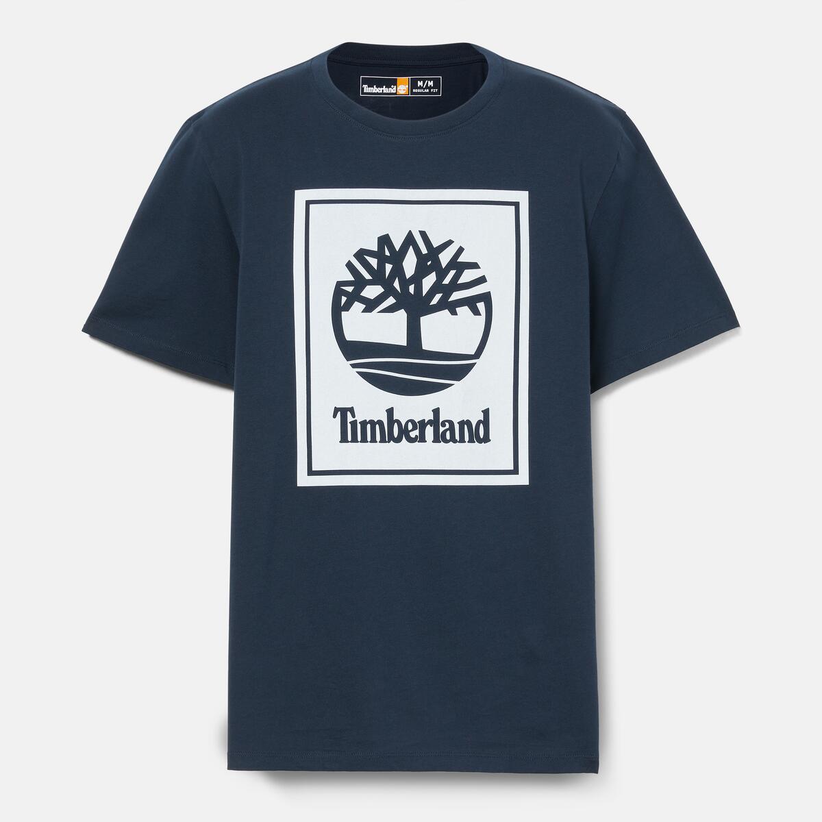 TIMBERLAND Men's Stack Tee Dark Sapphire - Image 3