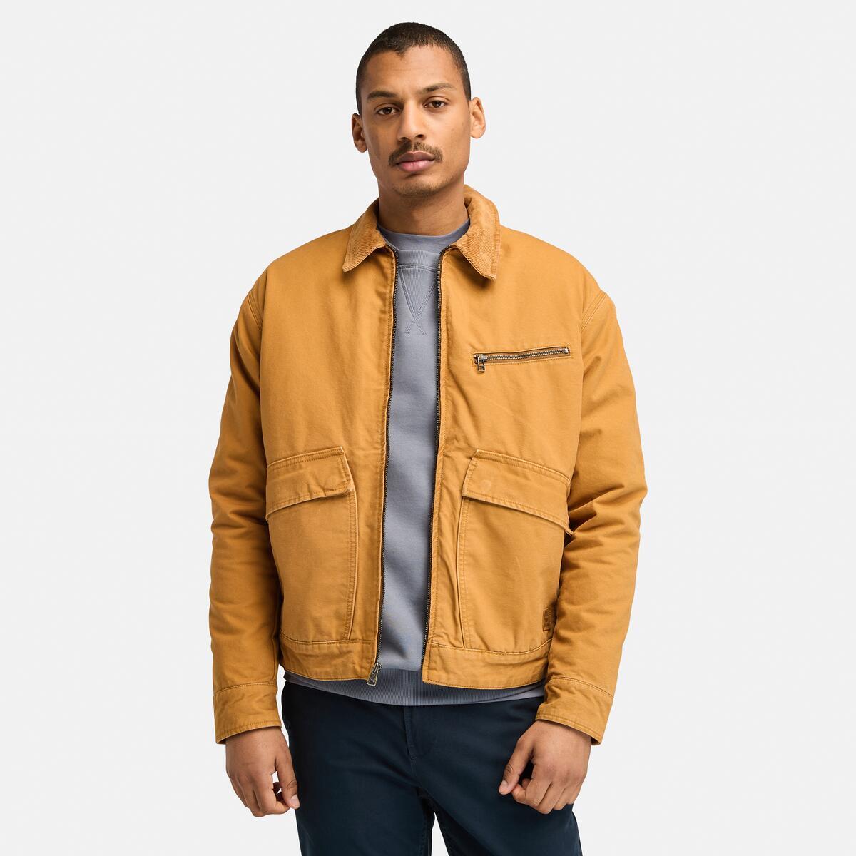 TIMBERLAND Men's Strafford Washed Canvas Jacket Wheat Boot - Image 1