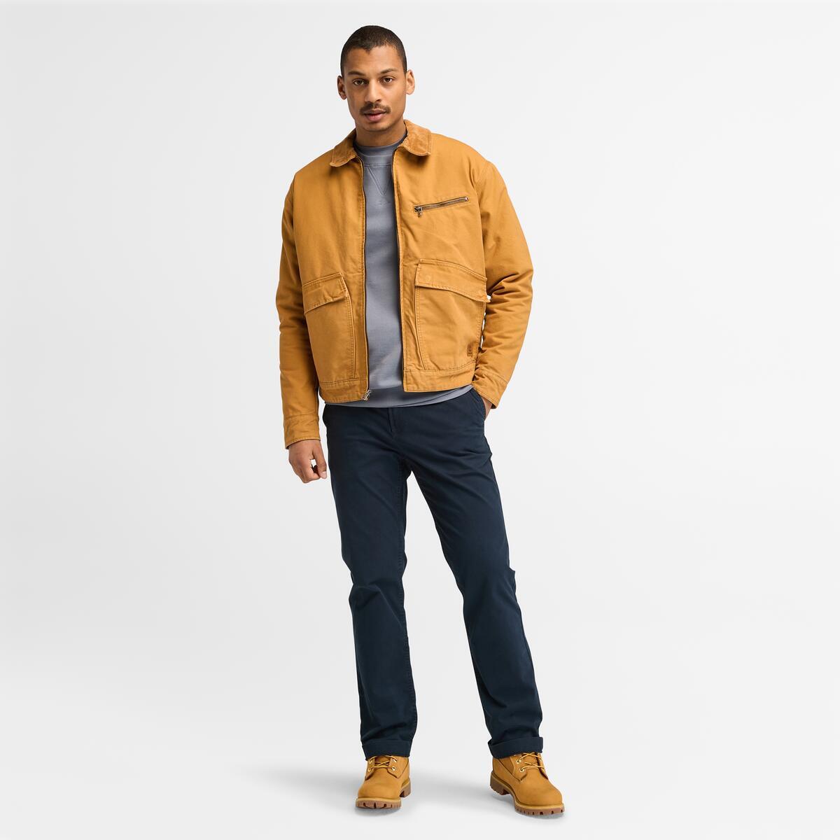 TIMBERLAND Men's Strafford Washed Canvas Jacket Wheat Boot - Image 2