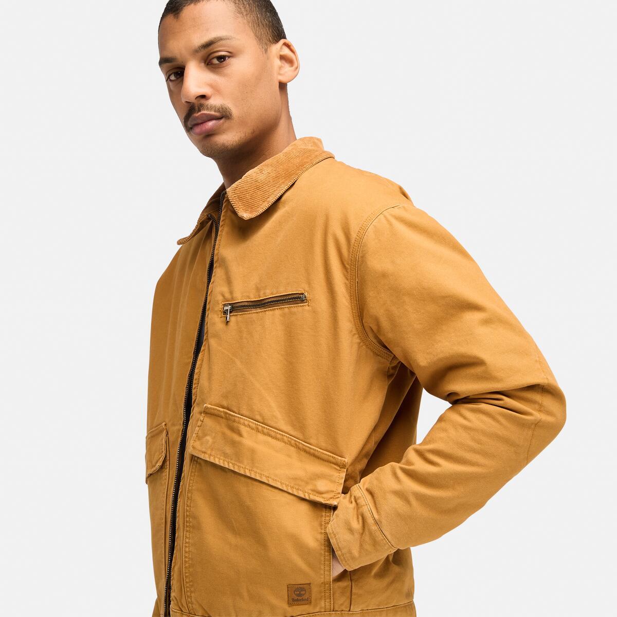 TIMBERLAND Men's Strafford Washed Canvas Jacket Wheat Boot - Image 3