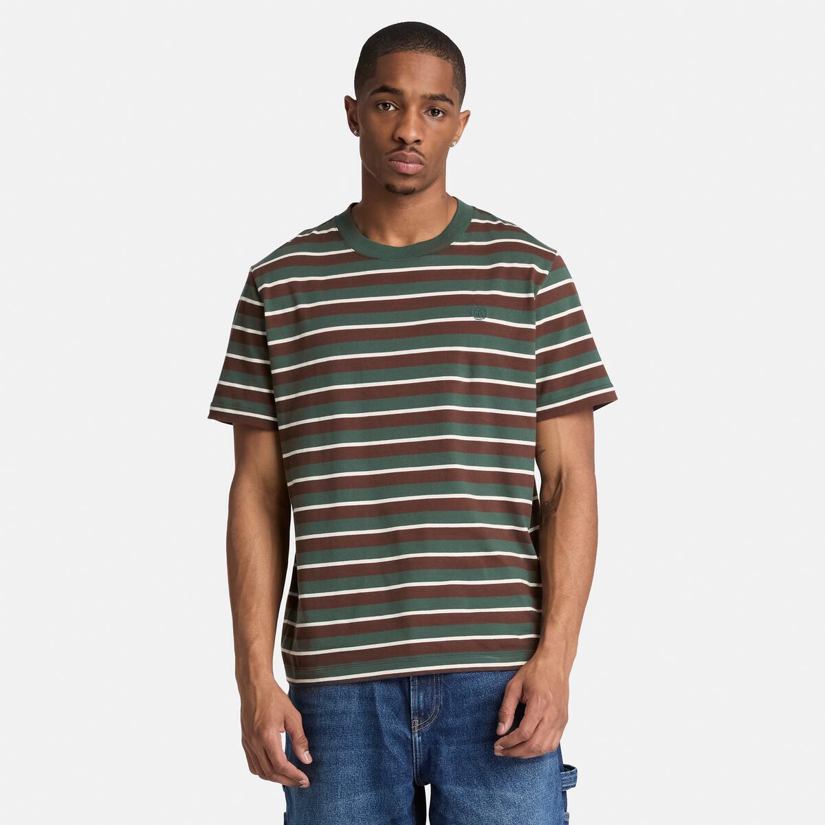 TIMBERLAND Men's Stripe Tee Sycamore Yd - Image 1